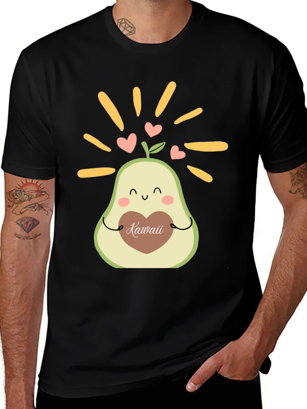Kawaii Avocado Graphic Tee - Cute & Stylish T-Shirt product image 1