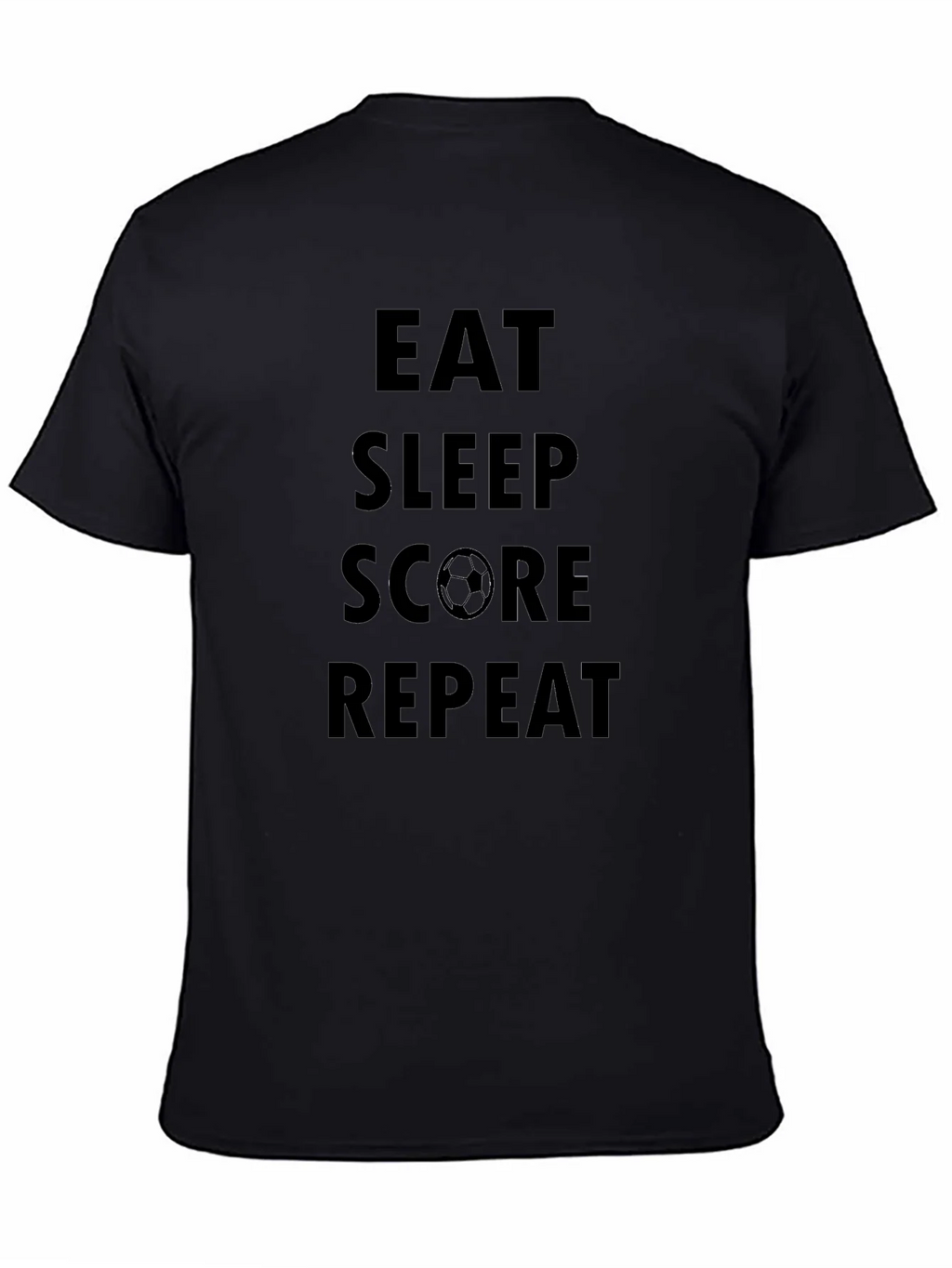 Eat Sleep Score Repeat Black T-Shirt product image 4