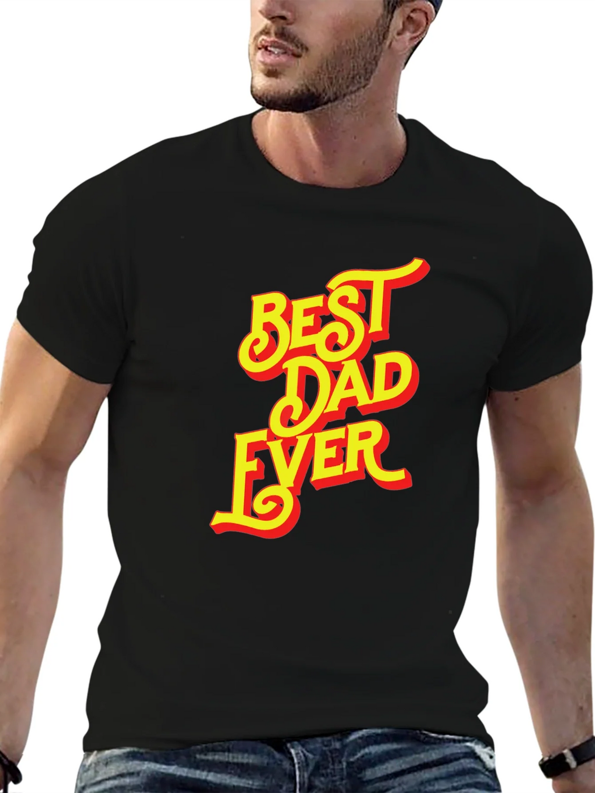 Best Dad Ever Black T-Shirt - Fathers Day Gift product image 2