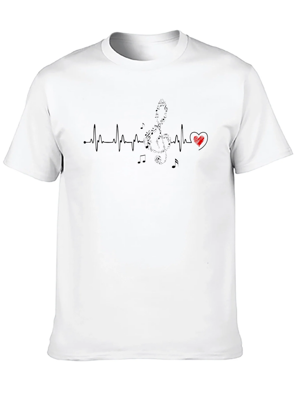 Musical Heartbeat Graphic T-Shirt - Black product image 9