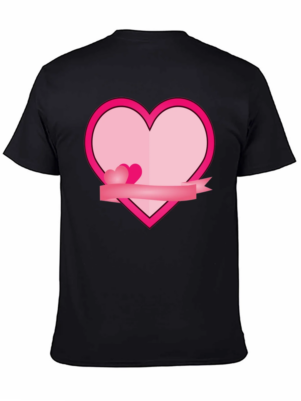 Heart Graphic Black T-Shirt - Love & Romance product image 1
