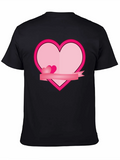 Heart Graphic Black T-Shirt - Love & Romance product image 1