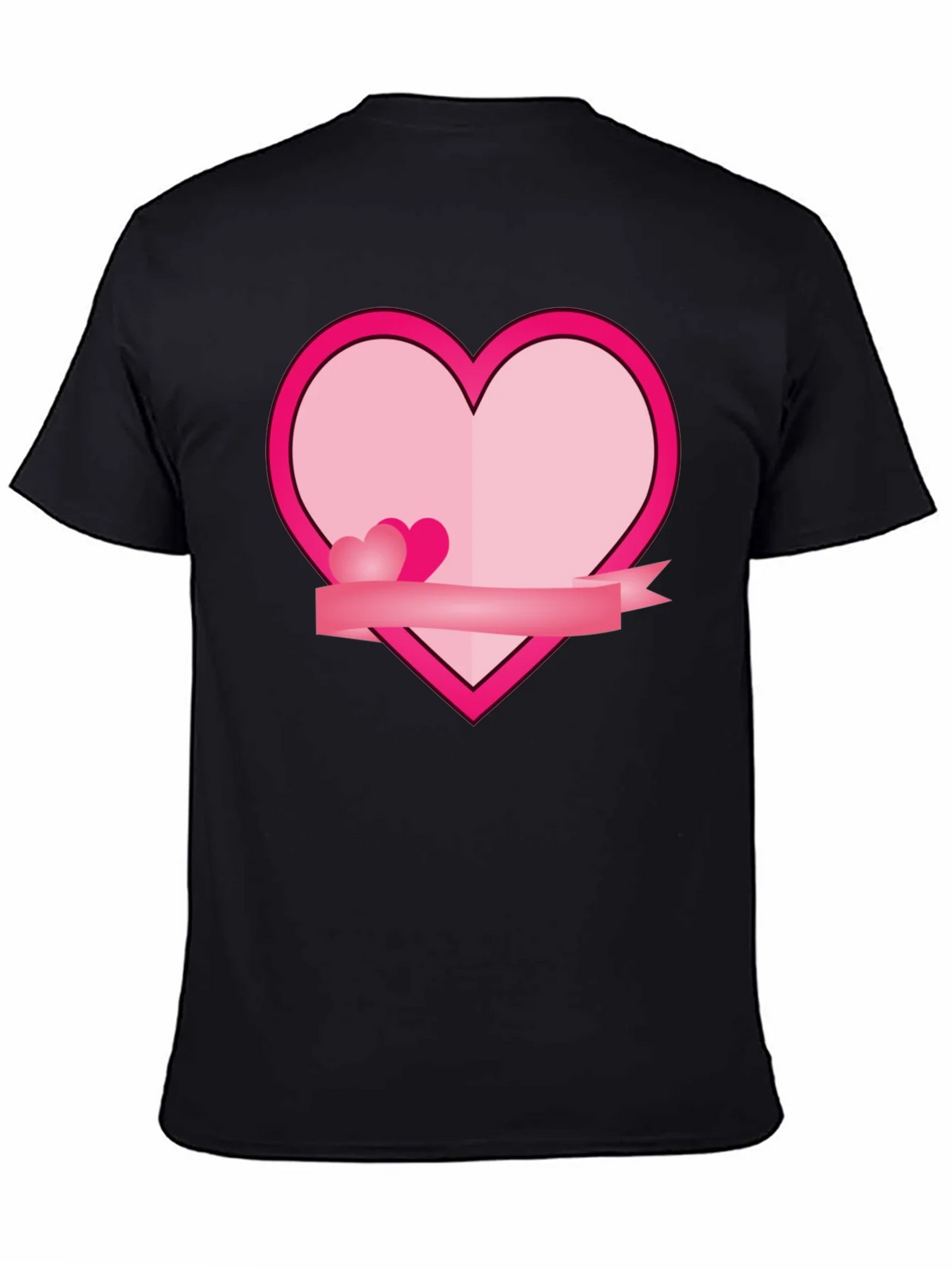 Heart Graphic Black T-Shirt - Love & Romance product image 1