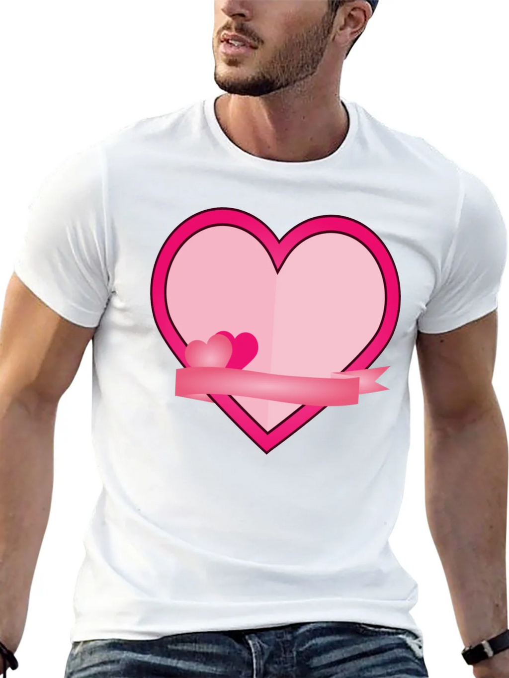 Heart Graphic Black T-Shirt - Love & Romance product image 3