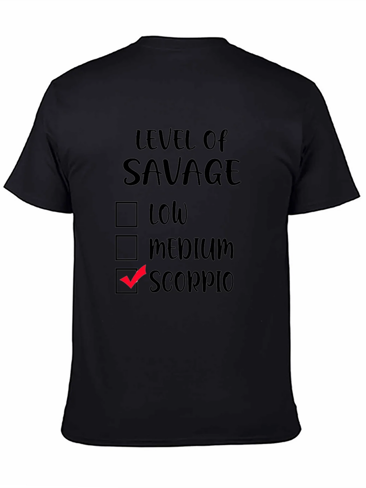 Level of Savage Scorpio Black T-Shirt product image 4