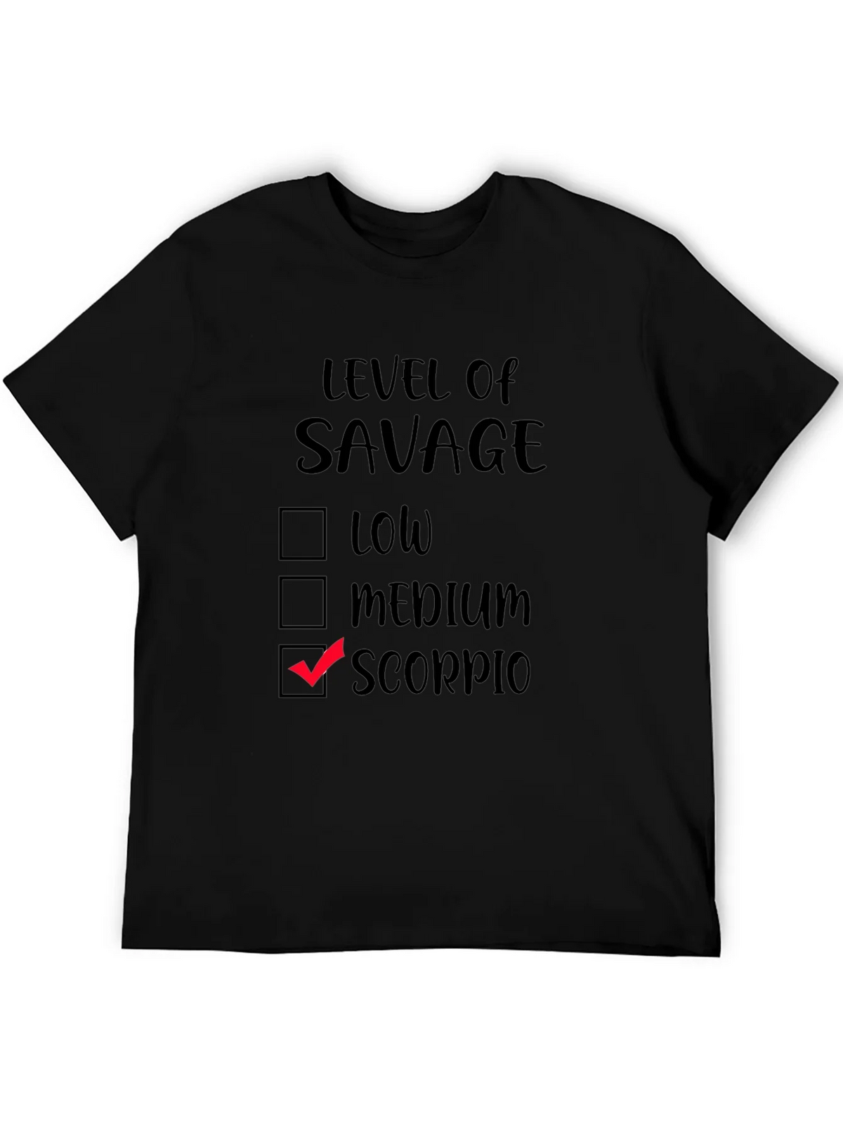 Level of Savage Scorpio Black T-Shirt product image 5