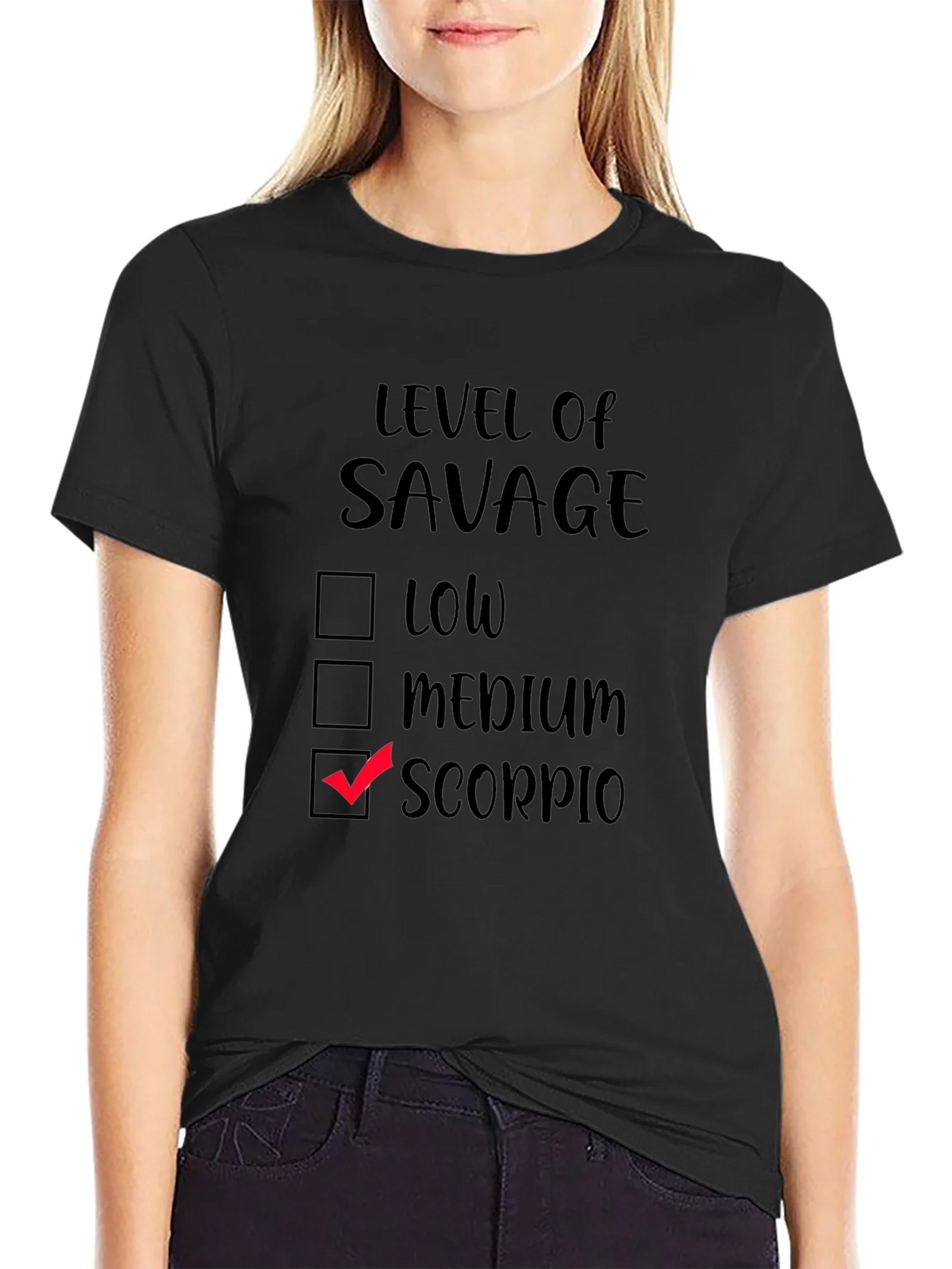 Level of Savage Scorpio Black T-Shirt product image 2