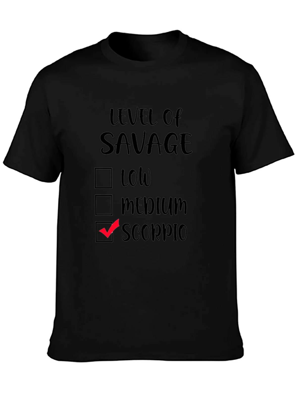 Level of Savage Scorpio Black T-Shirt product image 3