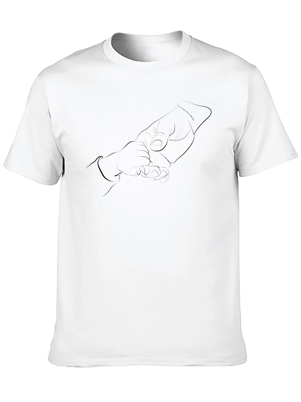 Mens Black Graphic Tee - Hands Design product image 9