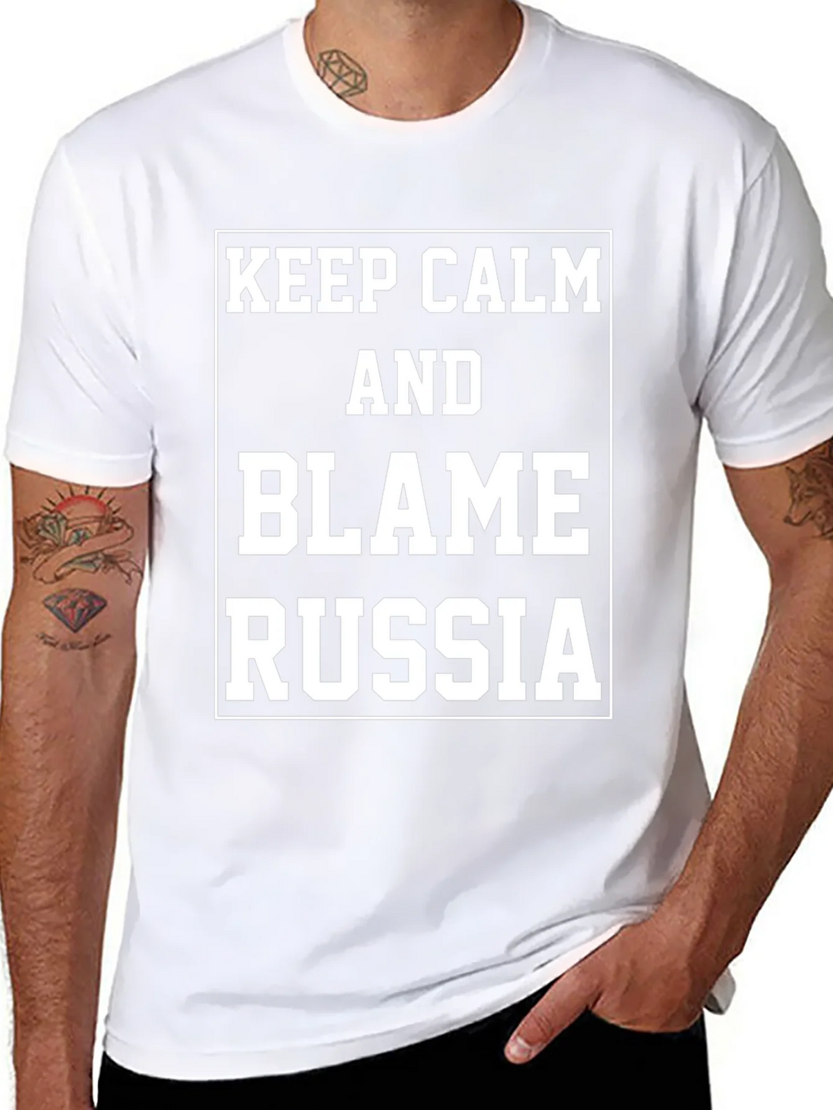 Keep Calm Blame Russia T-Shirt product image 6
