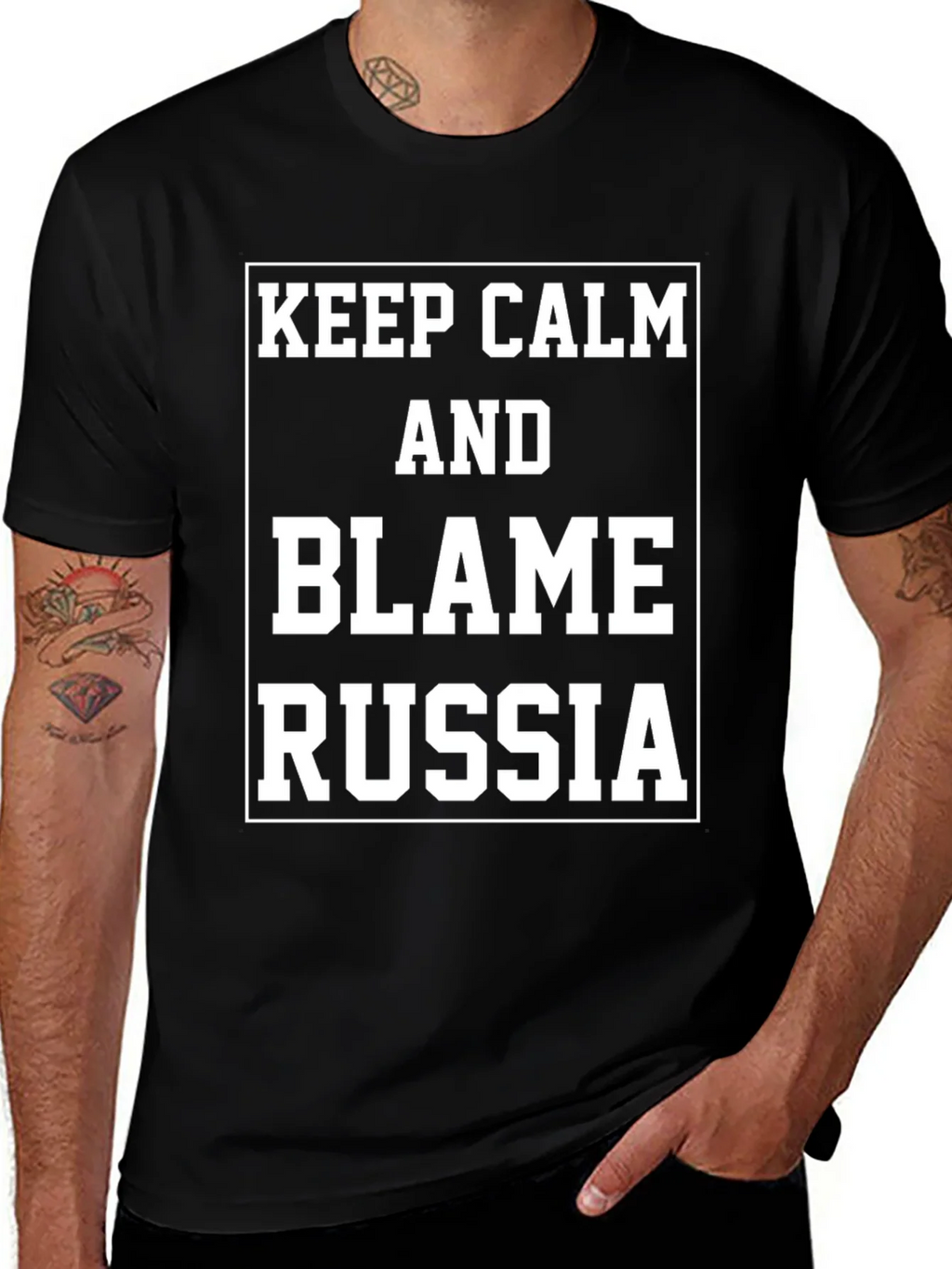 Keep Calm Blame Russia T-Shirt product image 1