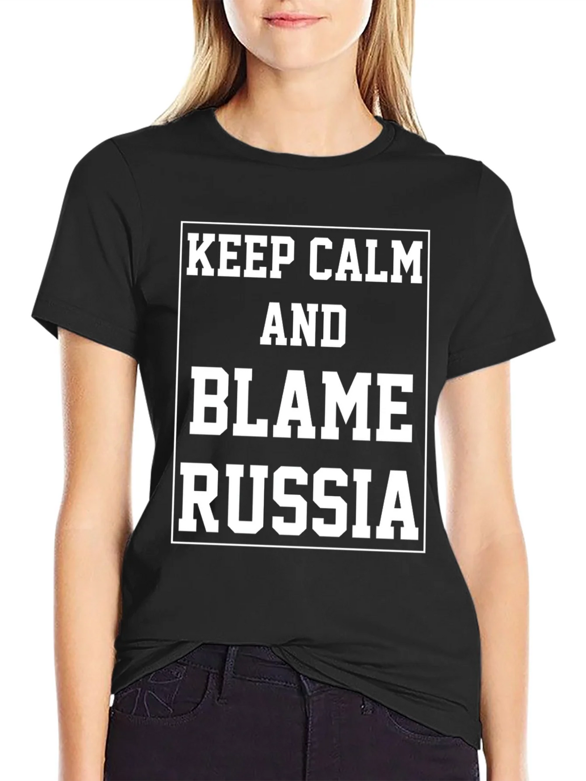 Keep Calm Blame Russia T-Shirt product image 2