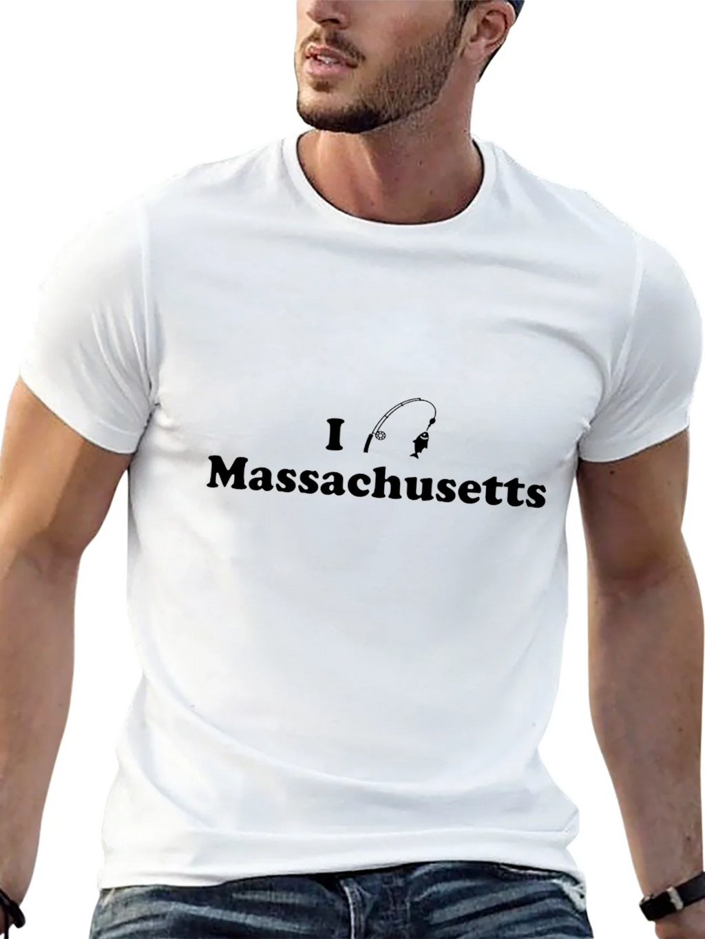 I Love Massachusetts Fishing T-Shirt product image 12