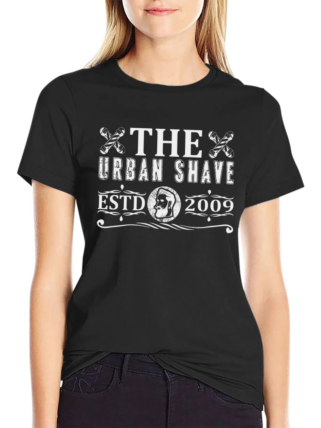 The Urban Shave Est. 2009 Black Graphic T-Shirt product image 2