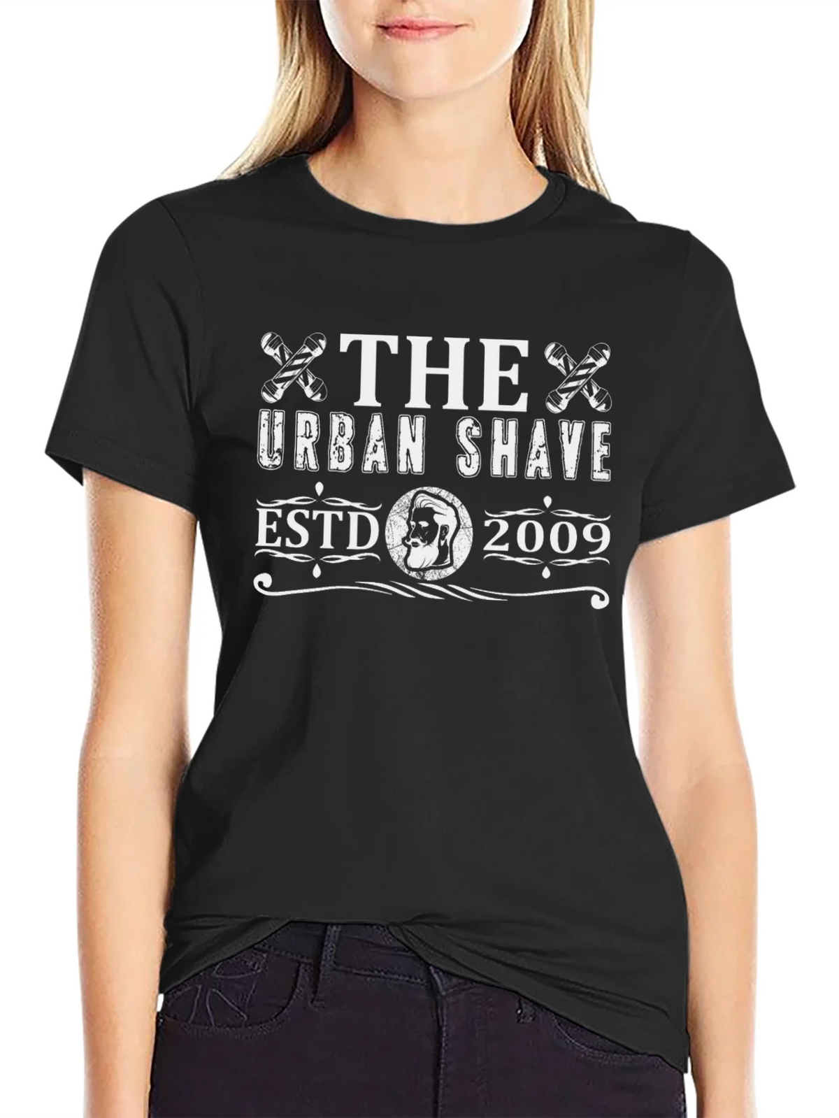 The Urban Shave Est. 2009 Black Graphic T-Shirt product image 2
