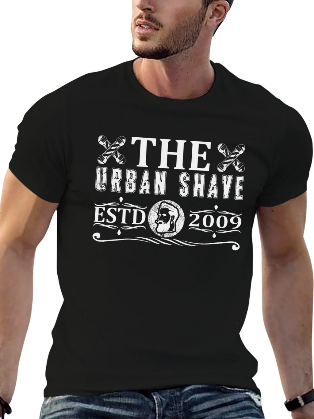 The Urban Shave Est. 2009 Black Graphic T-Shirt product image 6
