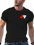 Black T-Shirt with Bold Initial Logo product image 1