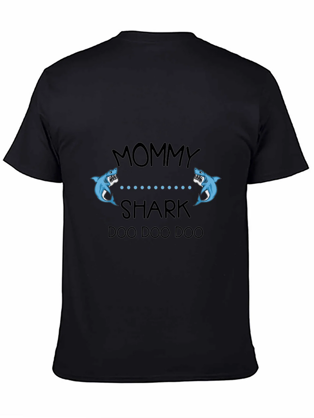 Mommy Shark Black Graphic T-Shirt product image 4