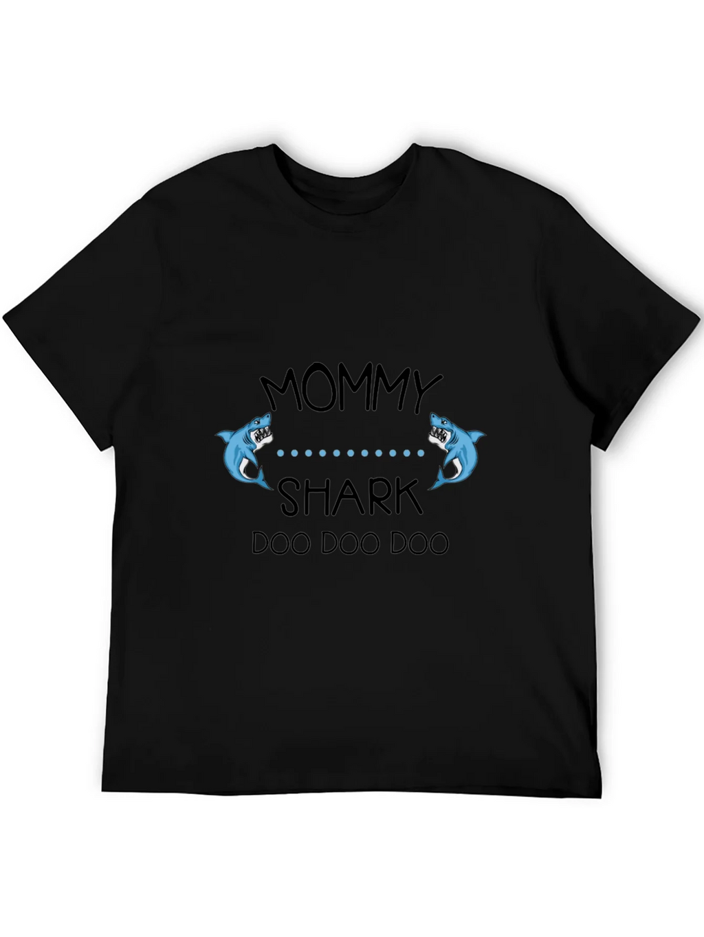 Mommy Shark Black Graphic T-Shirt product image 5