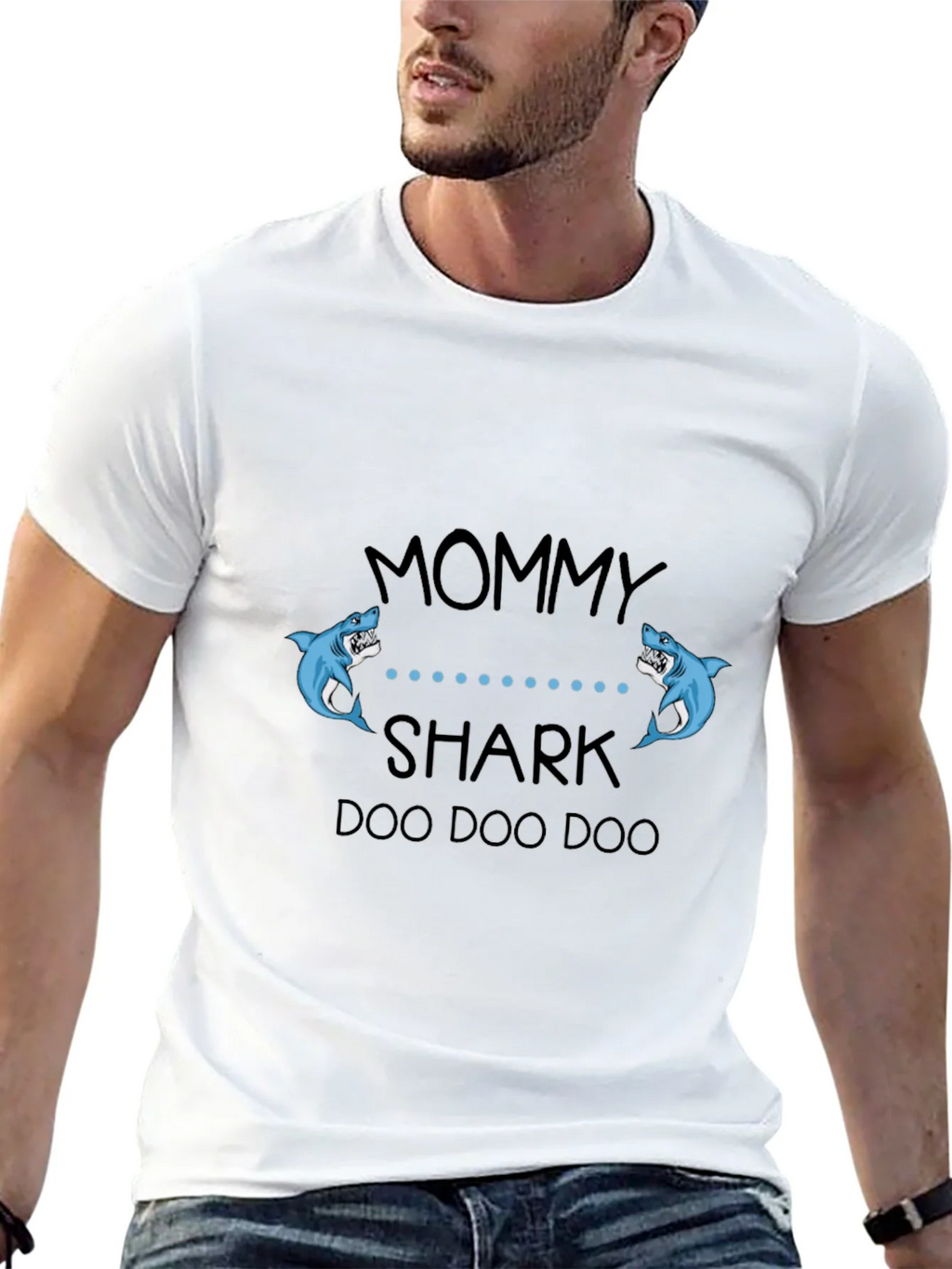 Mommy Shark Black Graphic T-Shirt product image 12