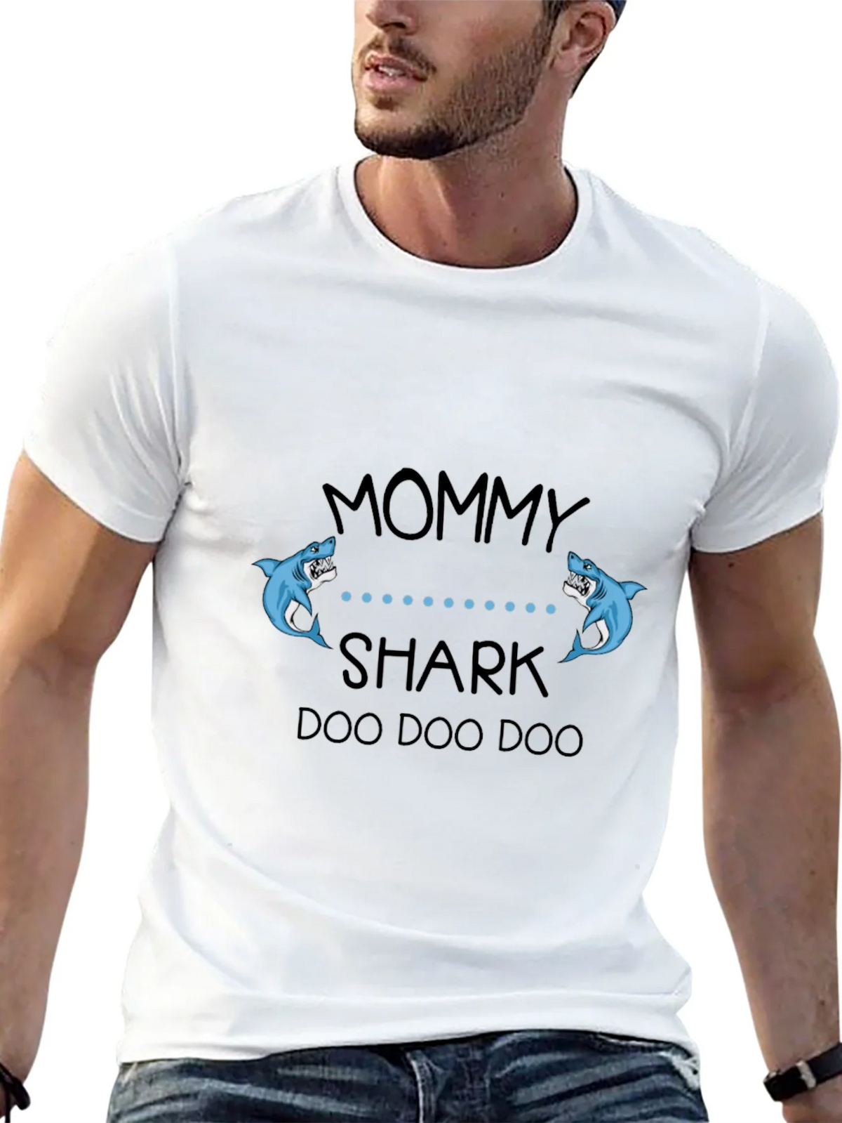 Mommy Shark Black Graphic T-Shirt product image 12