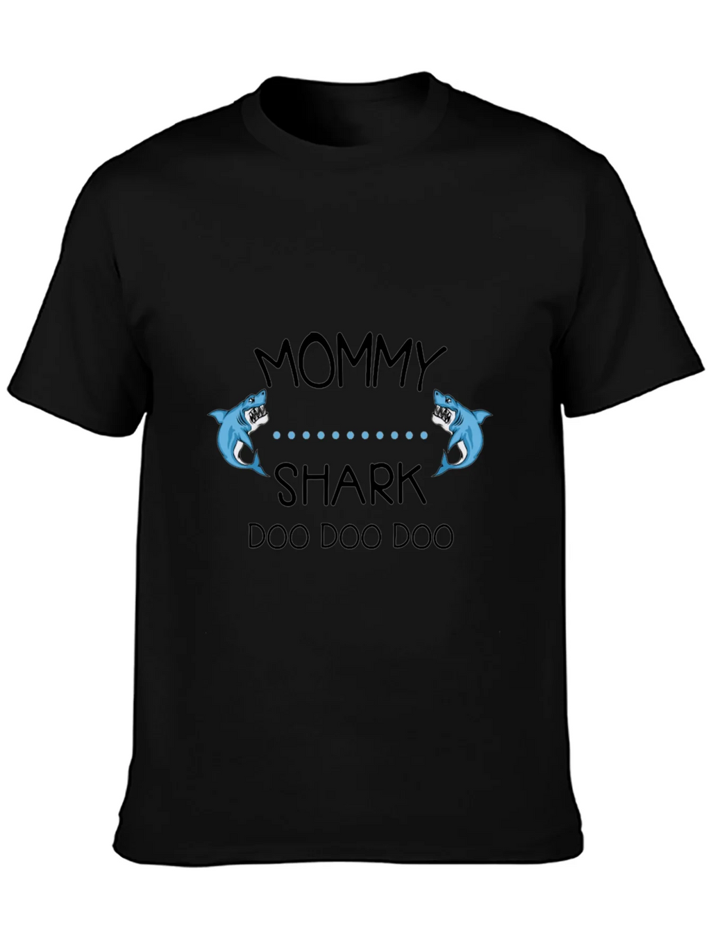 Mommy Shark Black Graphic T-Shirt product image 3