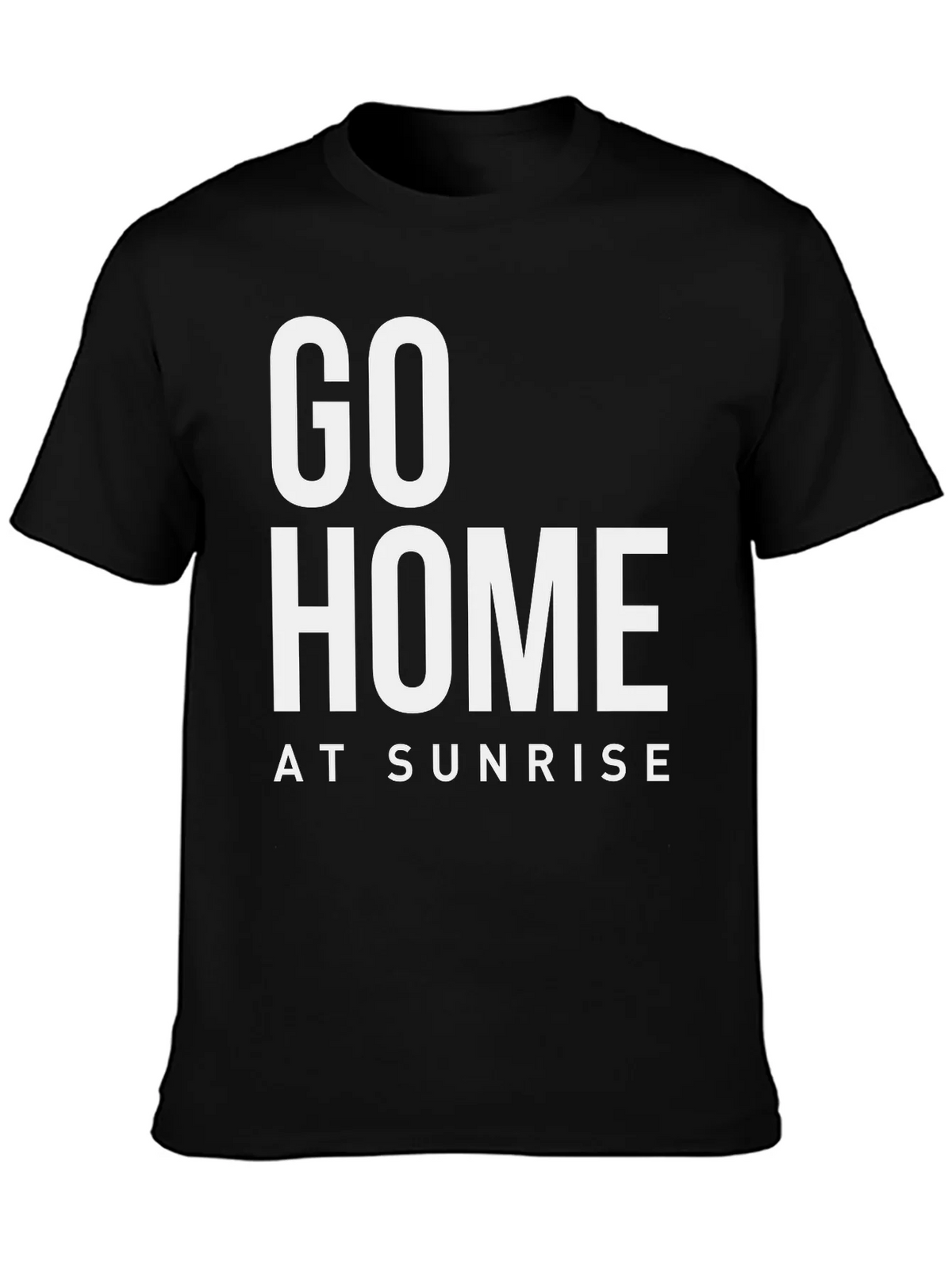 Go Home at Sunrise Graphic Tee - Black Cotton T-Shirt product image 3
