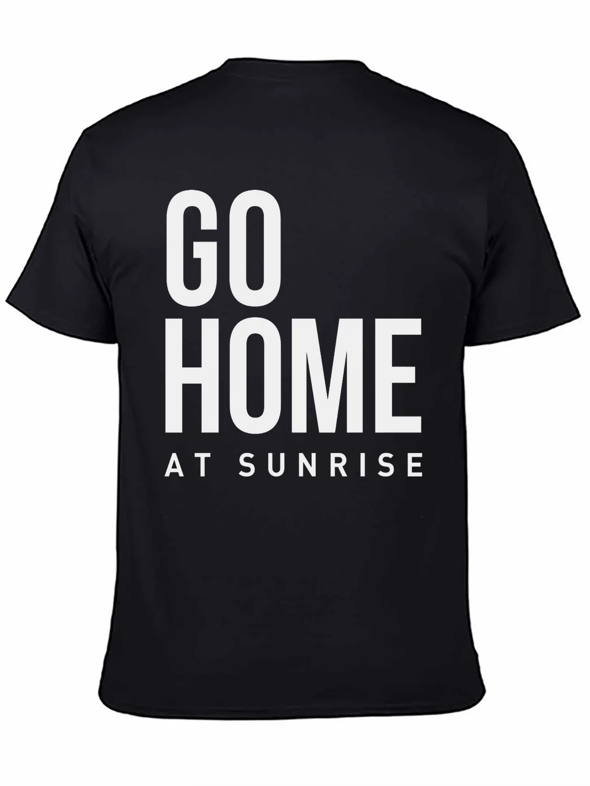 Go Home at Sunrise Graphic Tee - Black Cotton T-Shirt product image 4