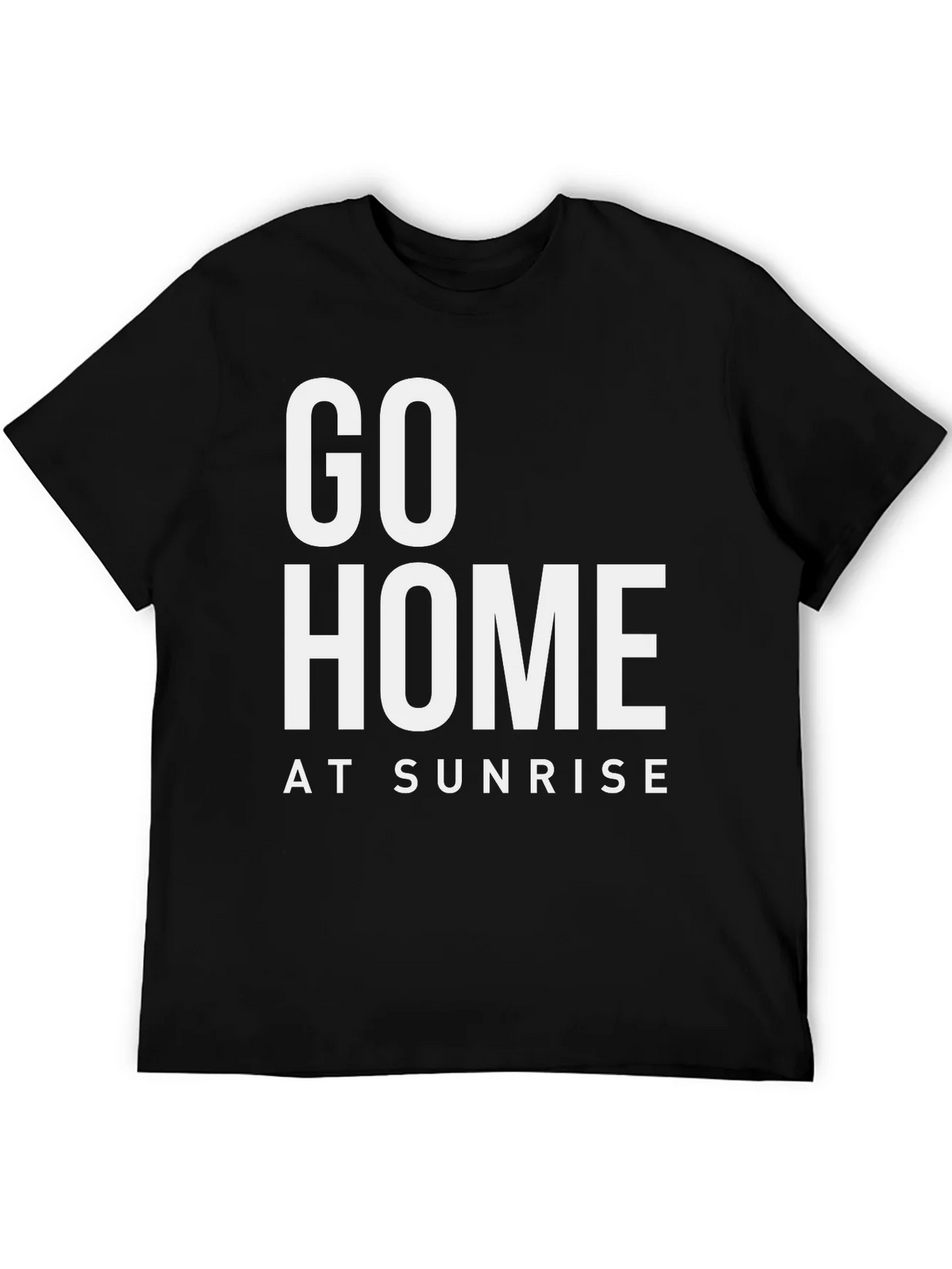 Go Home at Sunrise Graphic Tee - Black Cotton T-Shirt product image 5