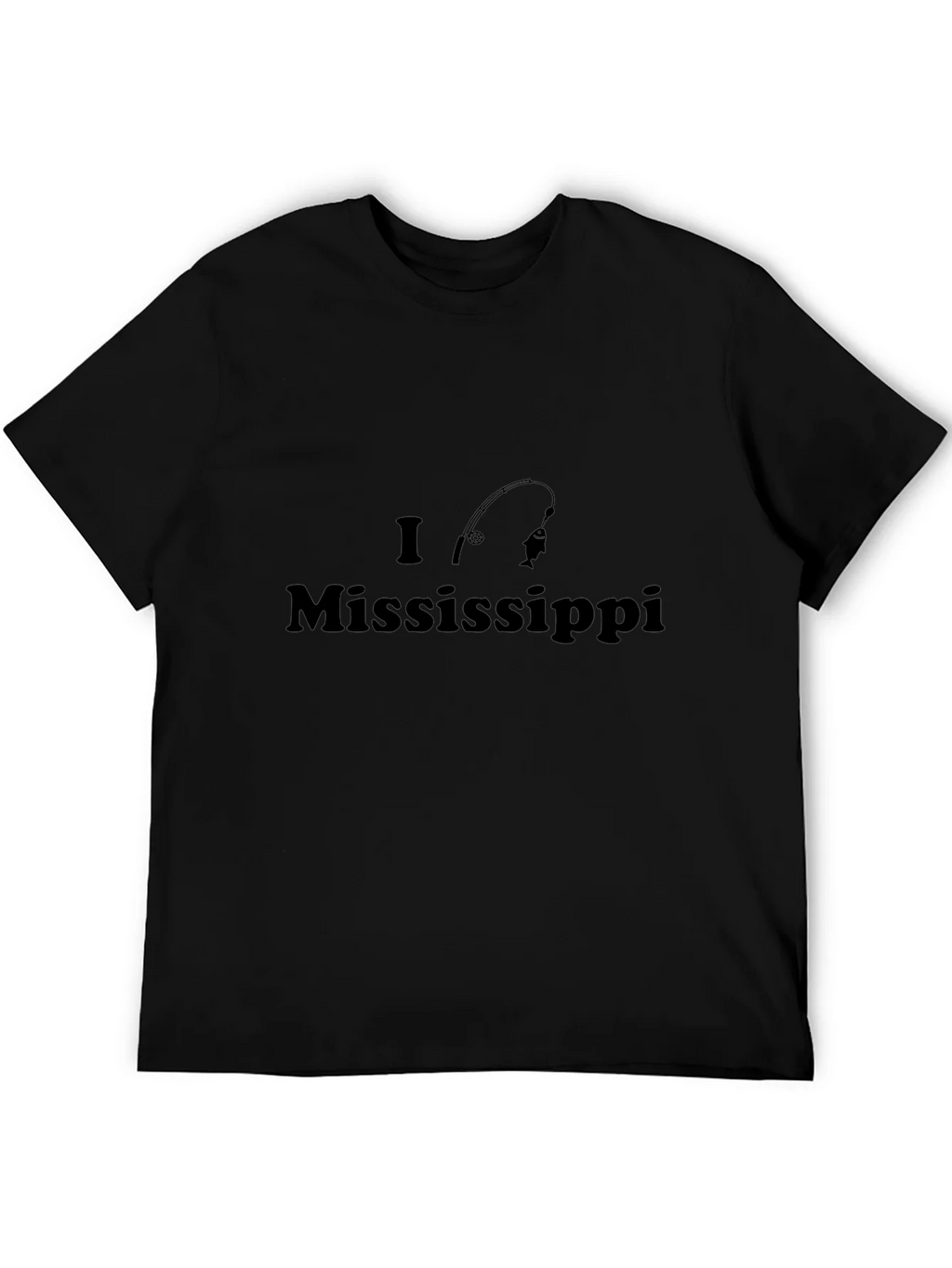 I Love Mississippi Fishing T-Shirt - Black product image 5