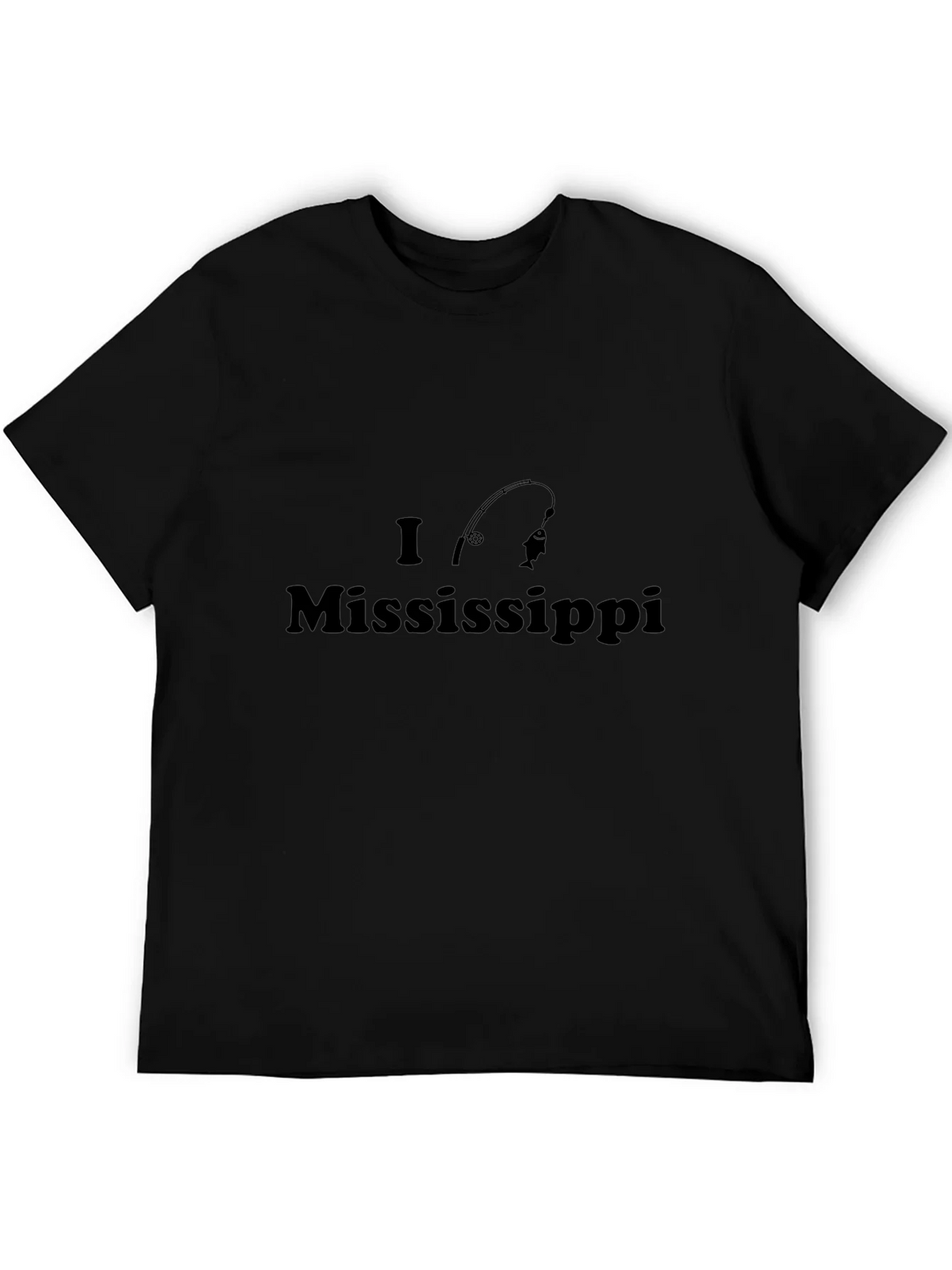 I Love Mississippi Fishing T-Shirt - Black product image 5