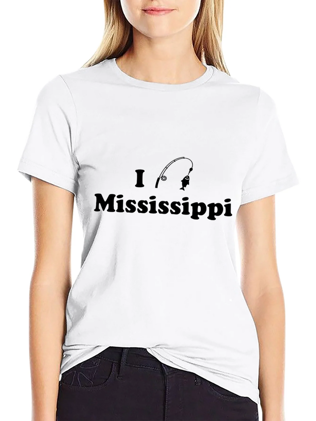 I Love Mississippi Fishing T-Shirt - Black product image 8