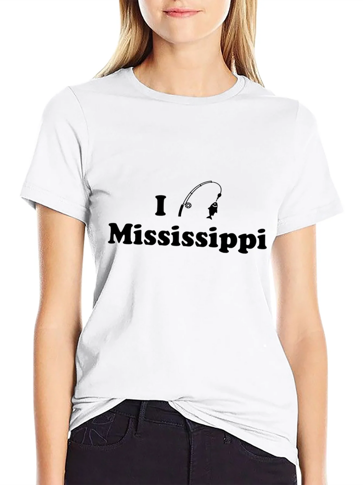 I Love Mississippi Fishing T-Shirt - Black product image 8