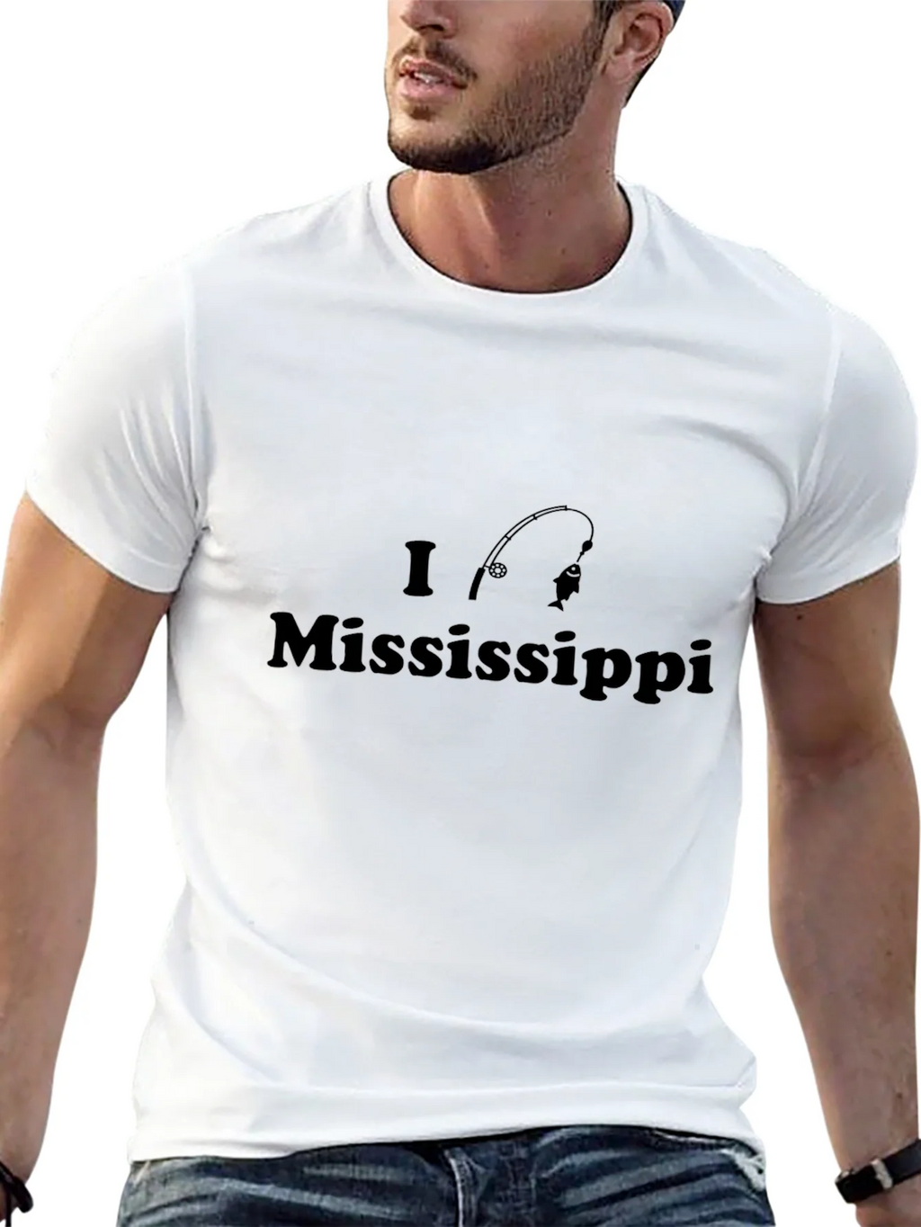 I Love Mississippi Fishing T-Shirt - Black product image 12