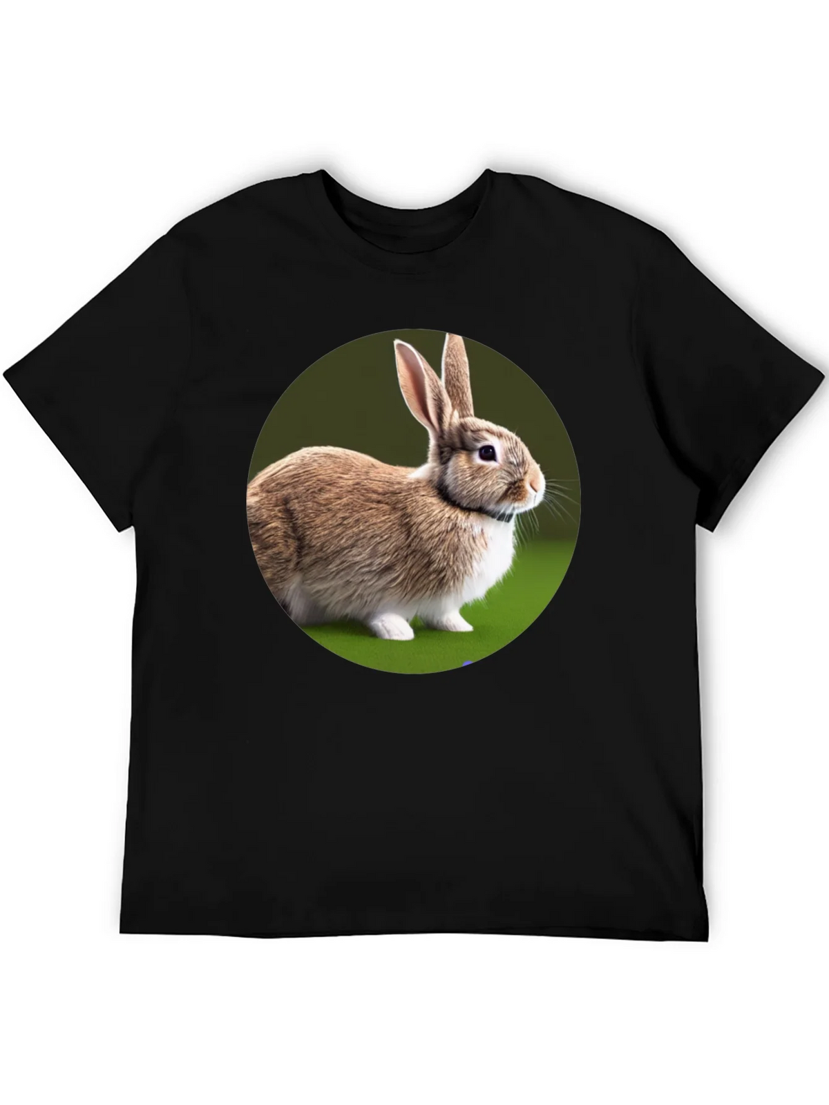 Cute Rabbit Graphic Tee - Soft Cotton Black T-Shirt product image 5