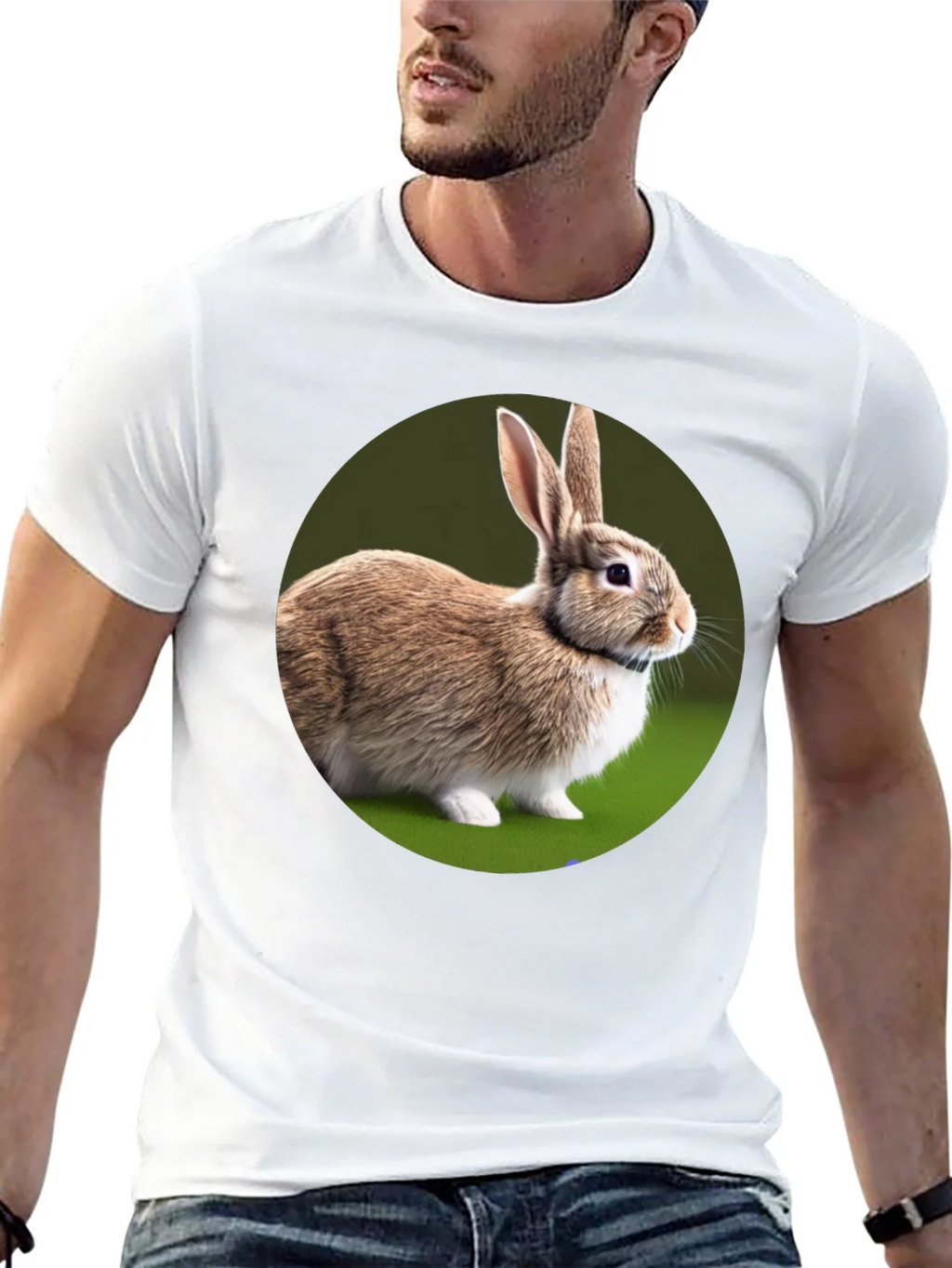 Cute Rabbit Graphic Tee - Soft Cotton Black T-Shirt product image 12