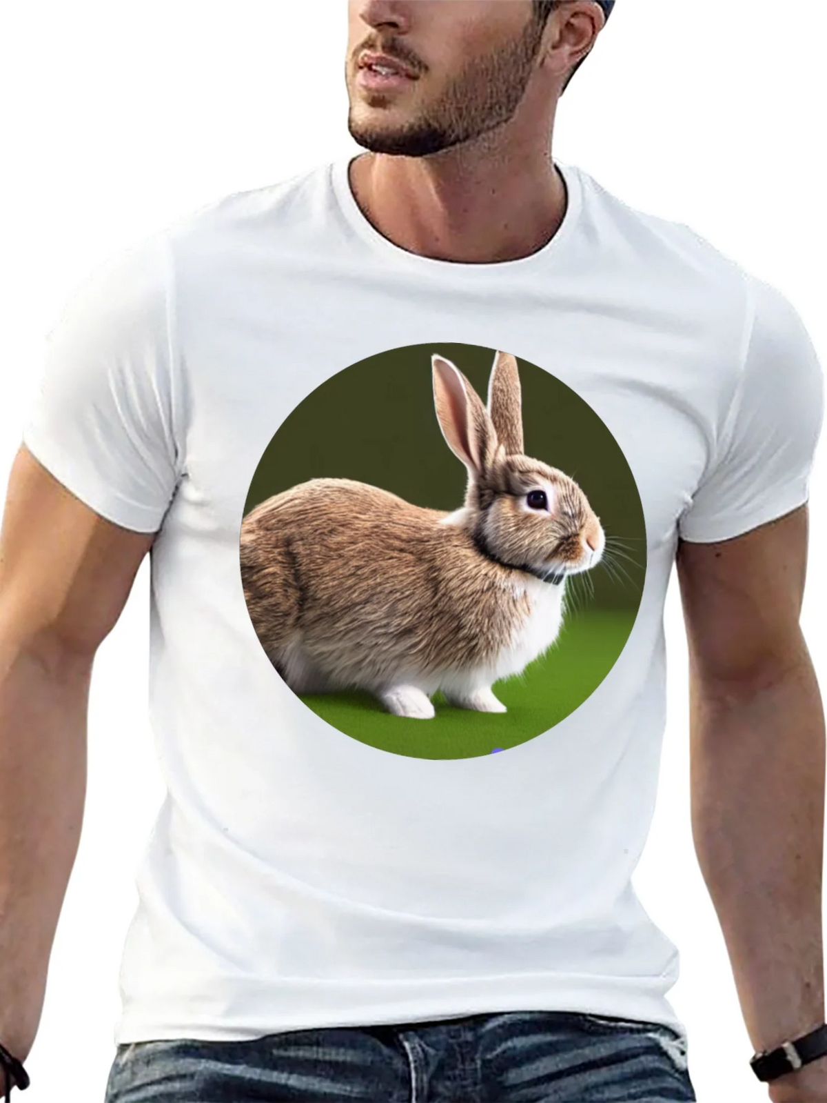 Cute Rabbit Graphic Tee - Soft Cotton Black T-Shirt product image 12