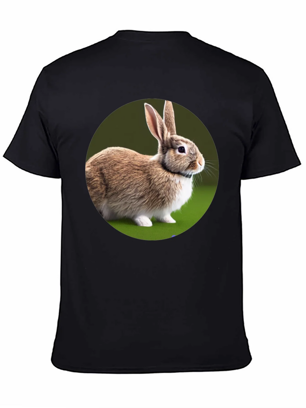 Cute Rabbit Graphic Tee - Soft Cotton Black T-Shirt product image 4