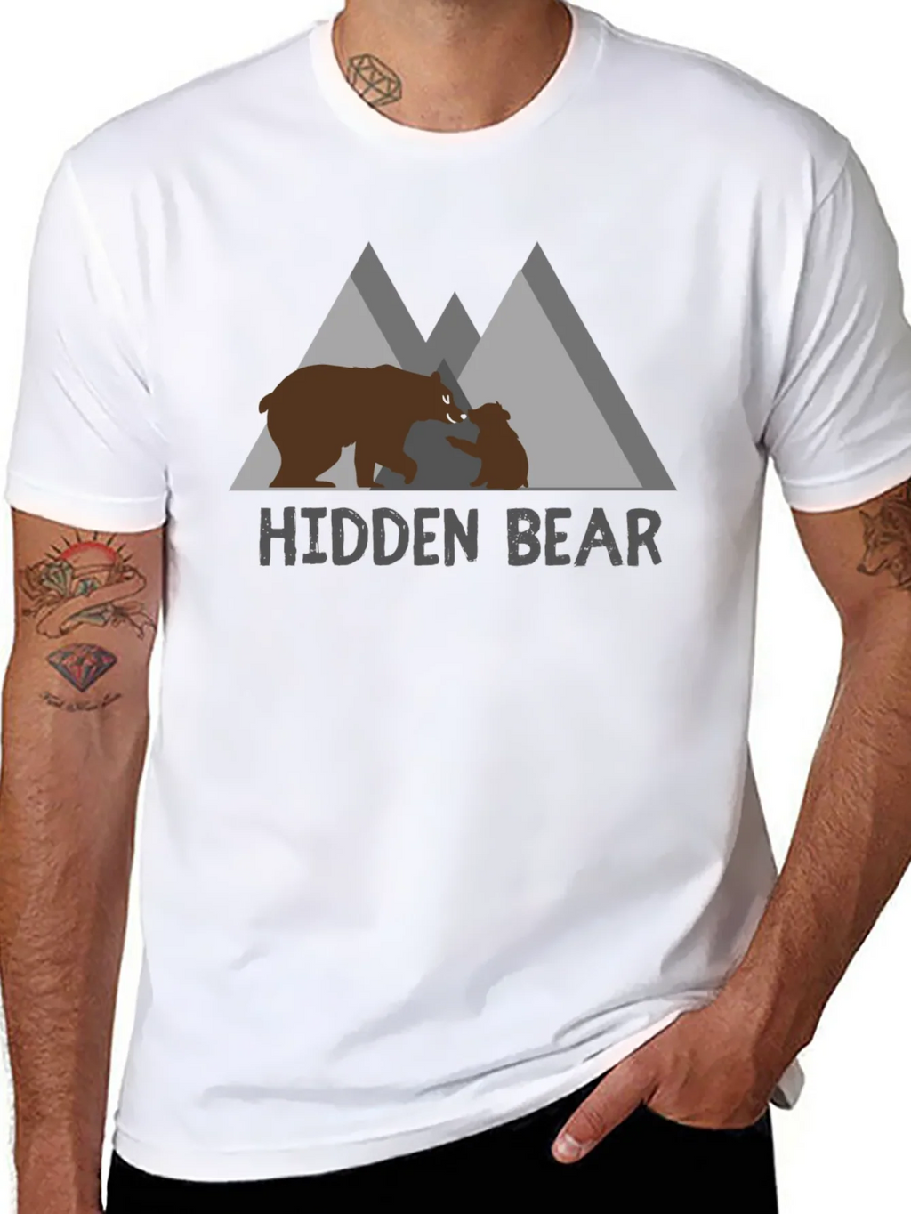 Hidden Bear Graphic Tee - Nature Lovers Comfort product image 7
