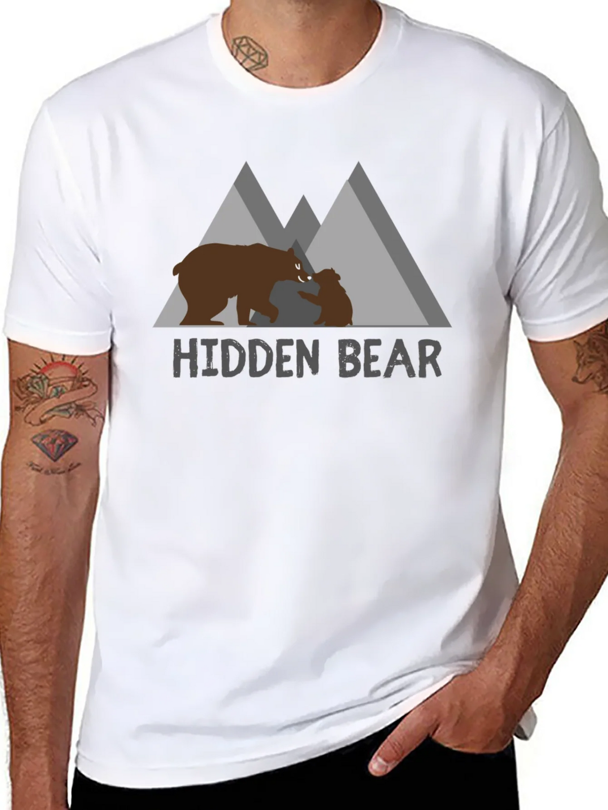 Hidden Bear Graphic Tee - Nature Lovers Comfort product image 7