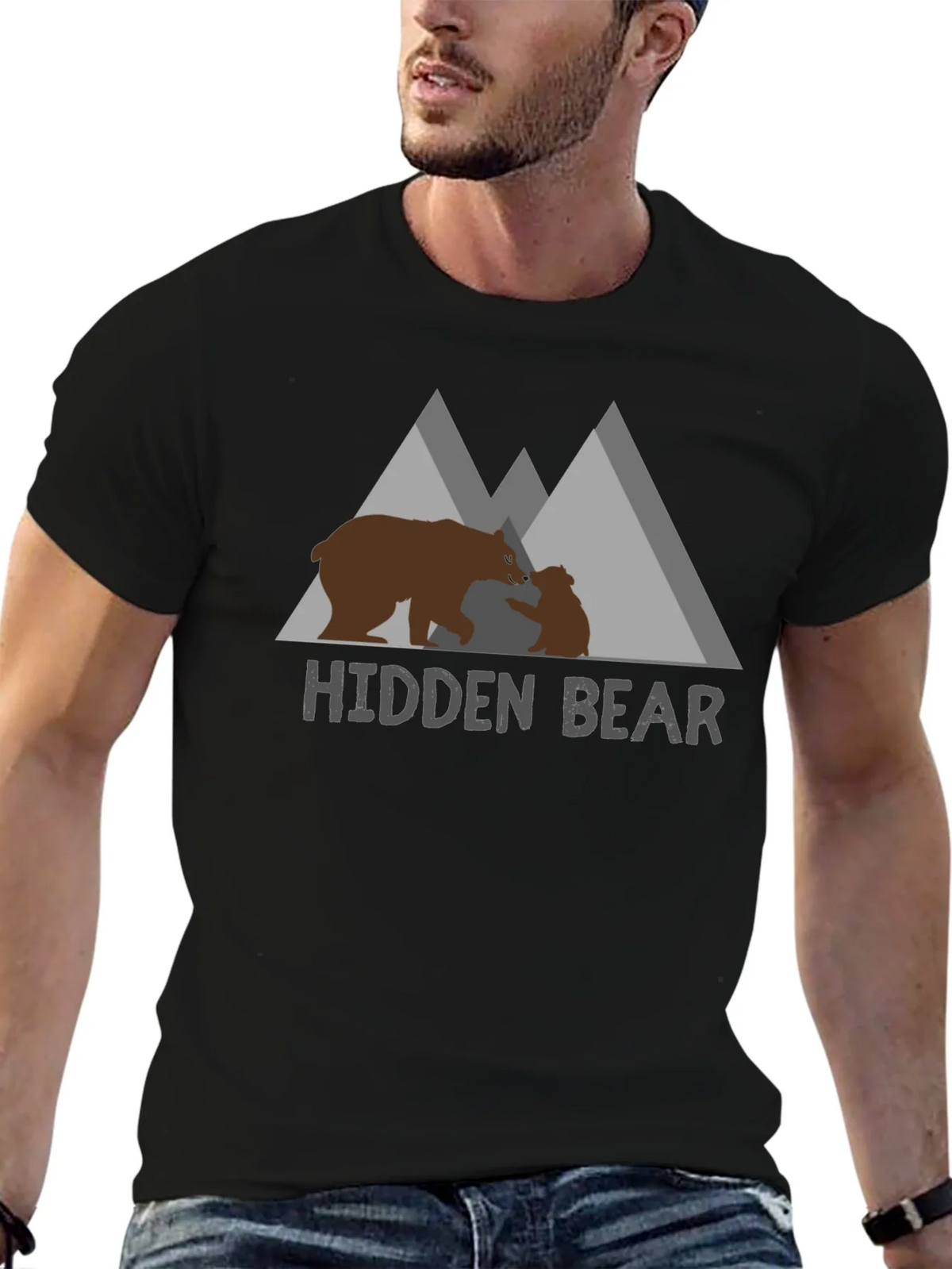 Hidden Bear Graphic Tee - Nature Lovers Comfort product image 6