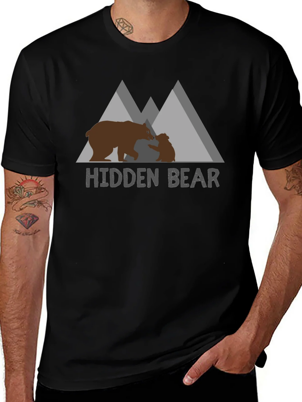 Hidden Bear Graphic Tee - Nature Lovers Comfort product image 1