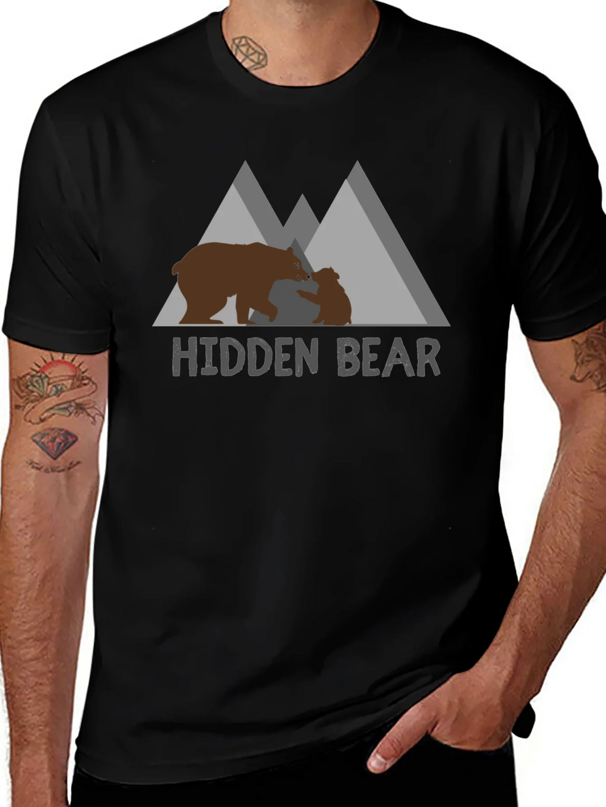 Hidden Bear Graphic Tee - Nature Lovers Comfort product image 1