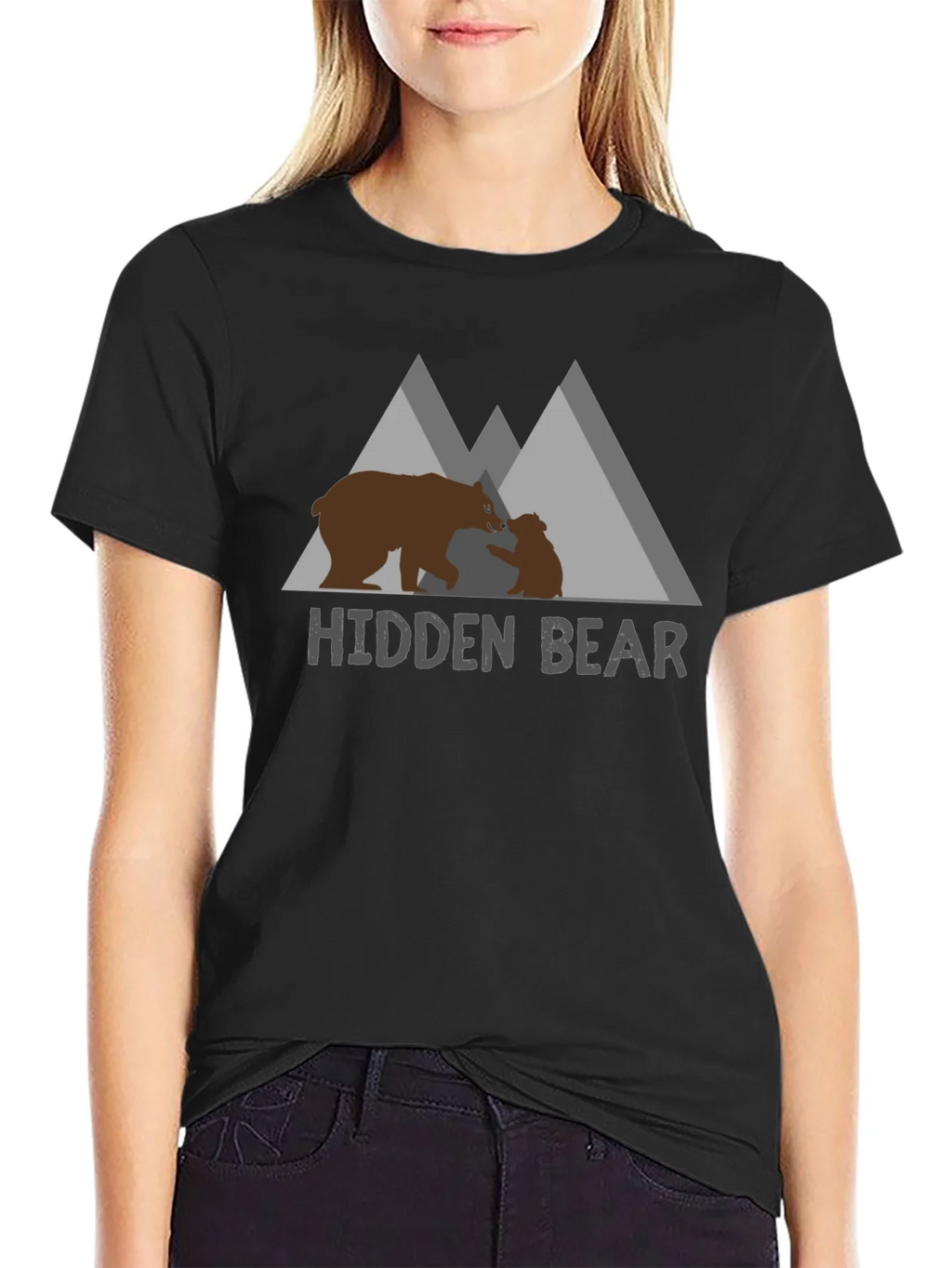 Hidden Bear Graphic Tee - Nature Lovers Comfort product image 2