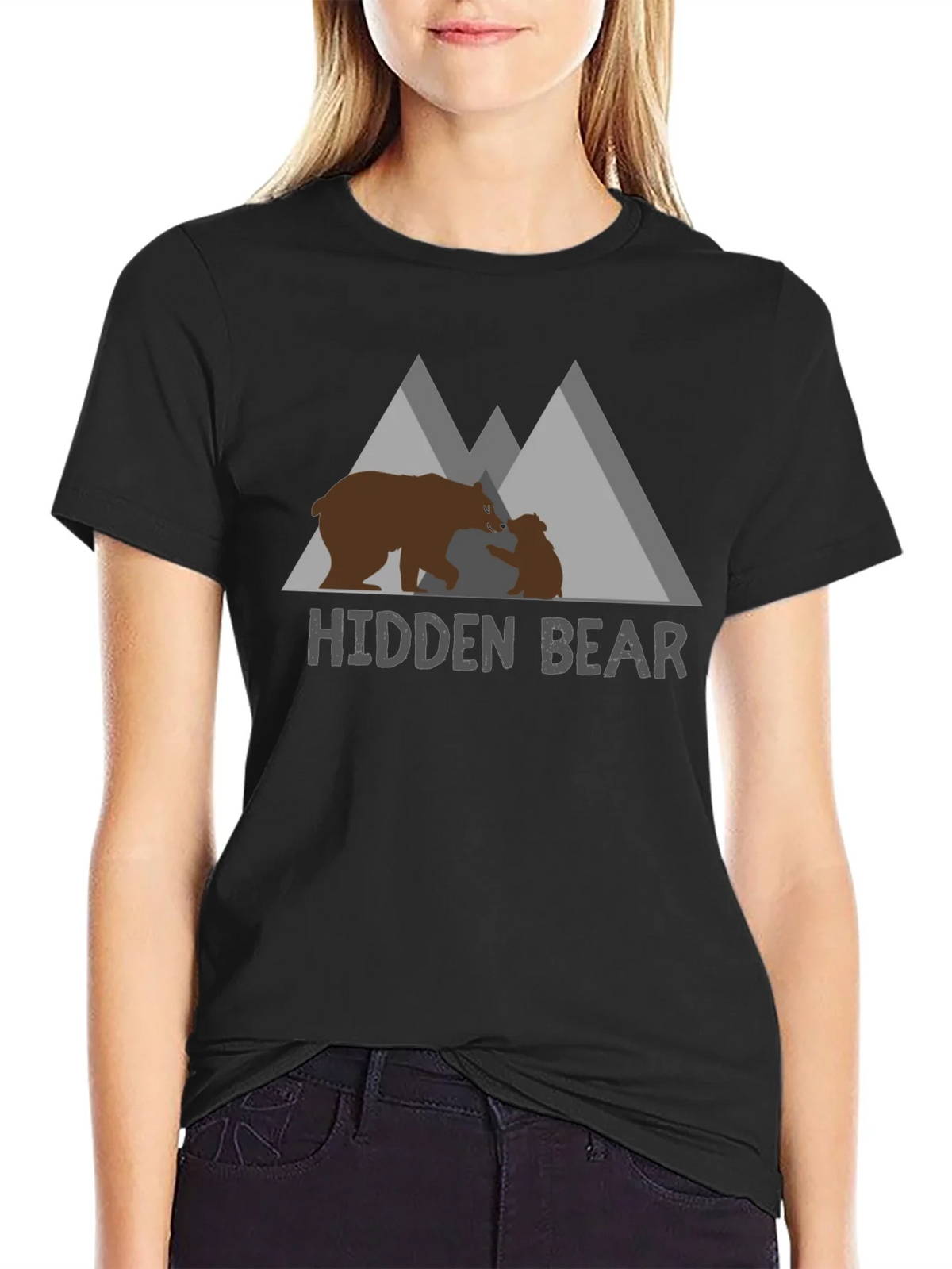 Hidden Bear Graphic Tee - Nature Lovers Comfort product image 2