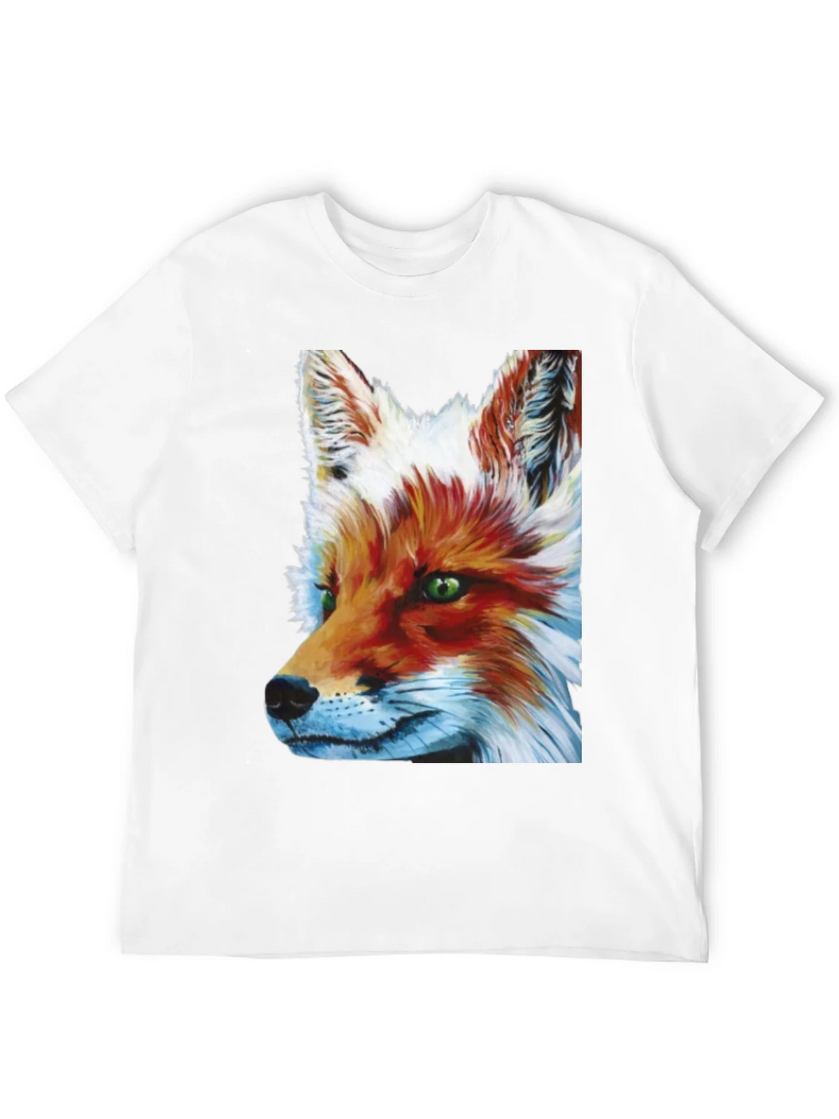 Fox Portrait Graphic Tee - Trendy Mens Black T-Shirt product image 2