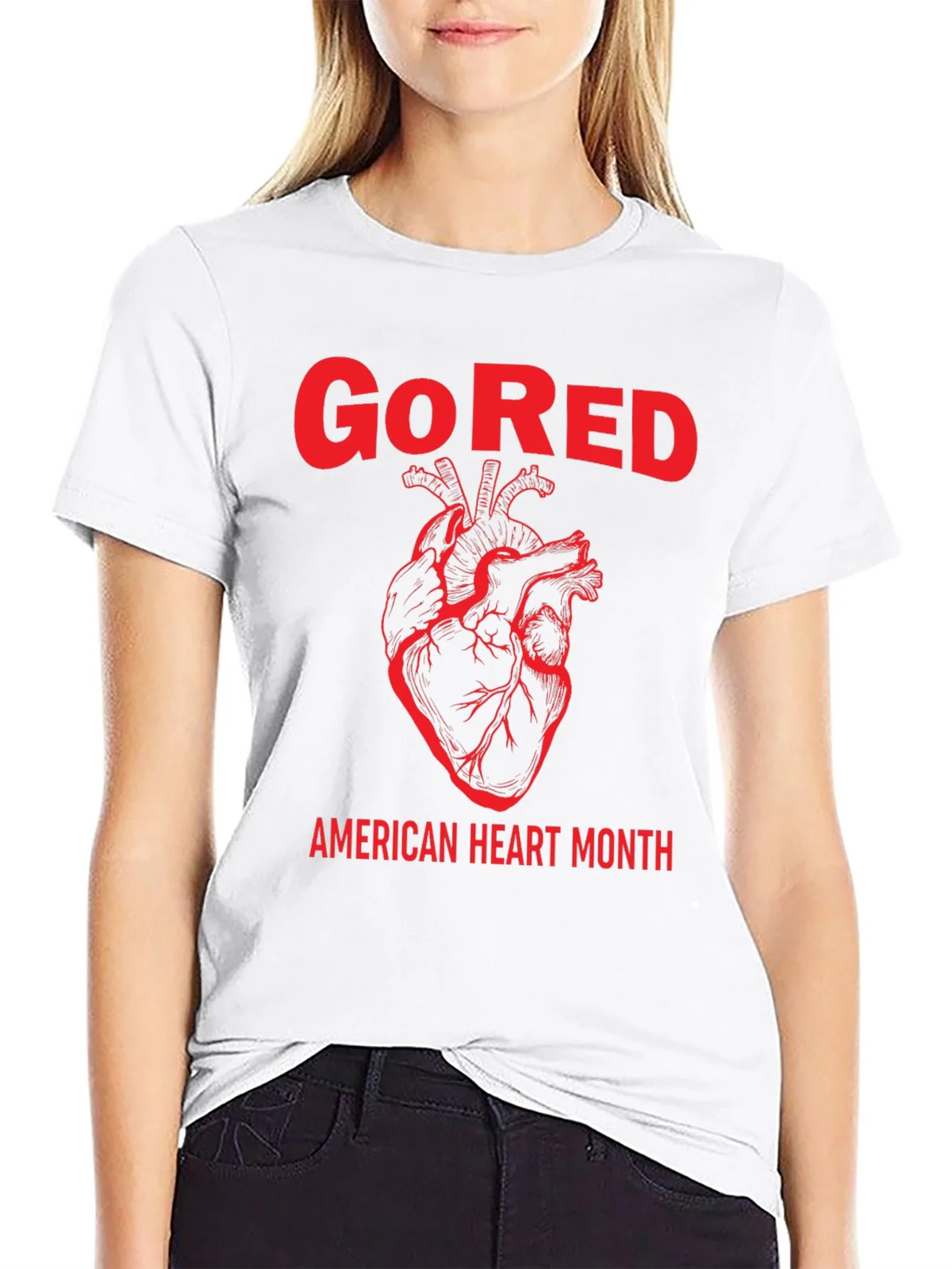 Go Red American Heart Month Graphic T-Shirt product image 1