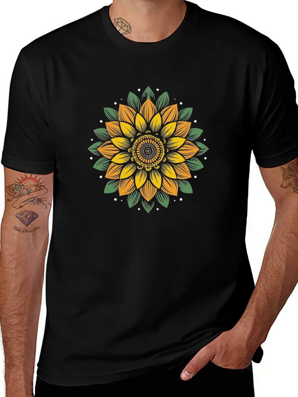 Sunflower Graphic Tee - Black product image 1