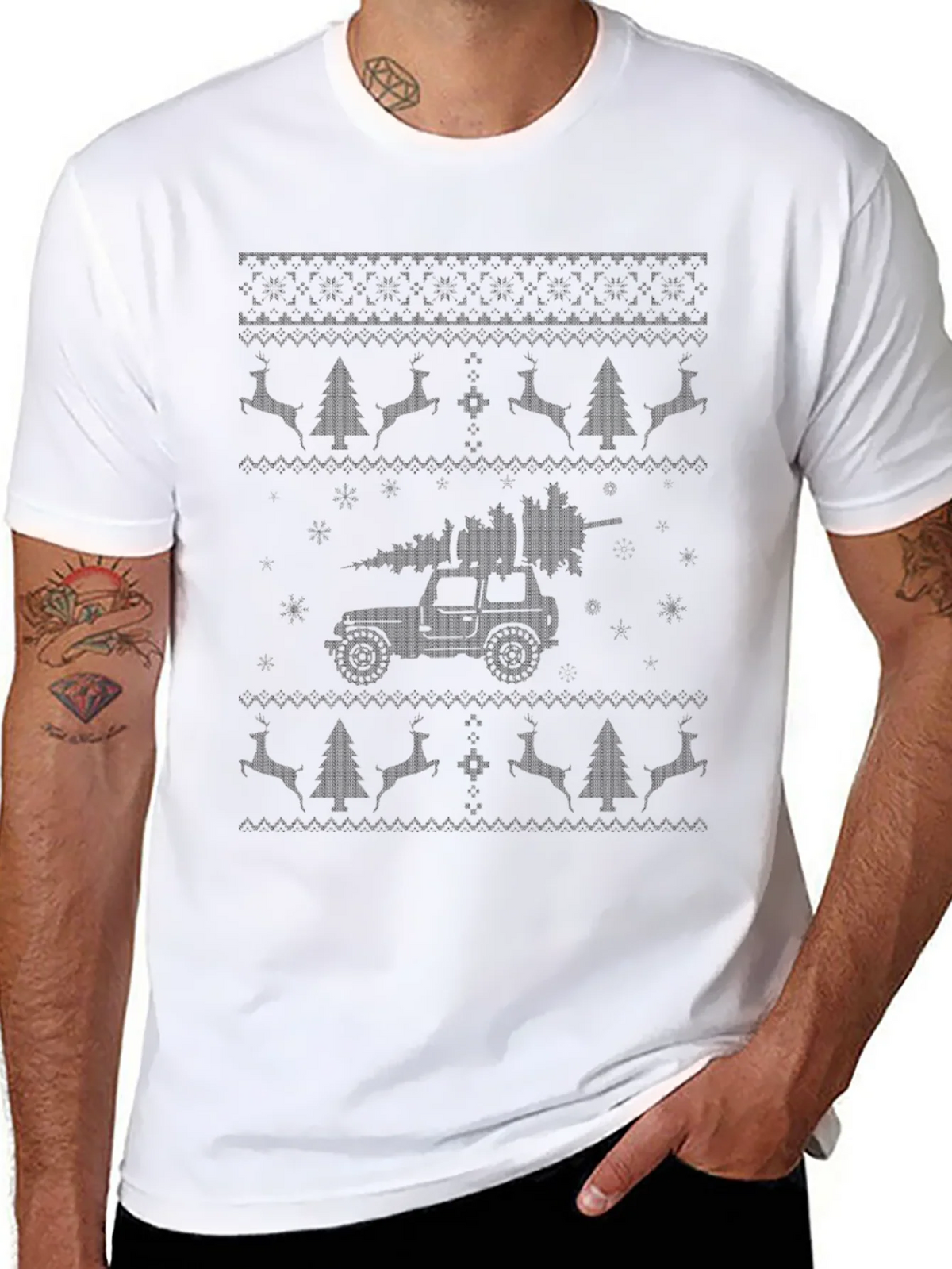 Christmas Jeep Tree T-Shirt product image 4