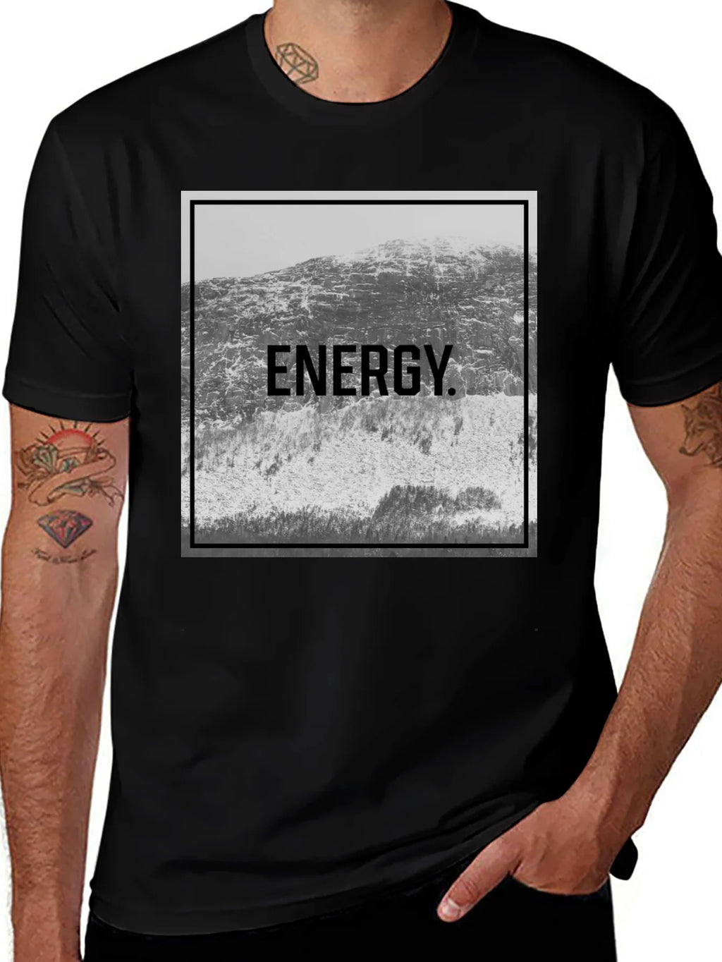 Energy Mountain Graphic Tee - Black product image 1